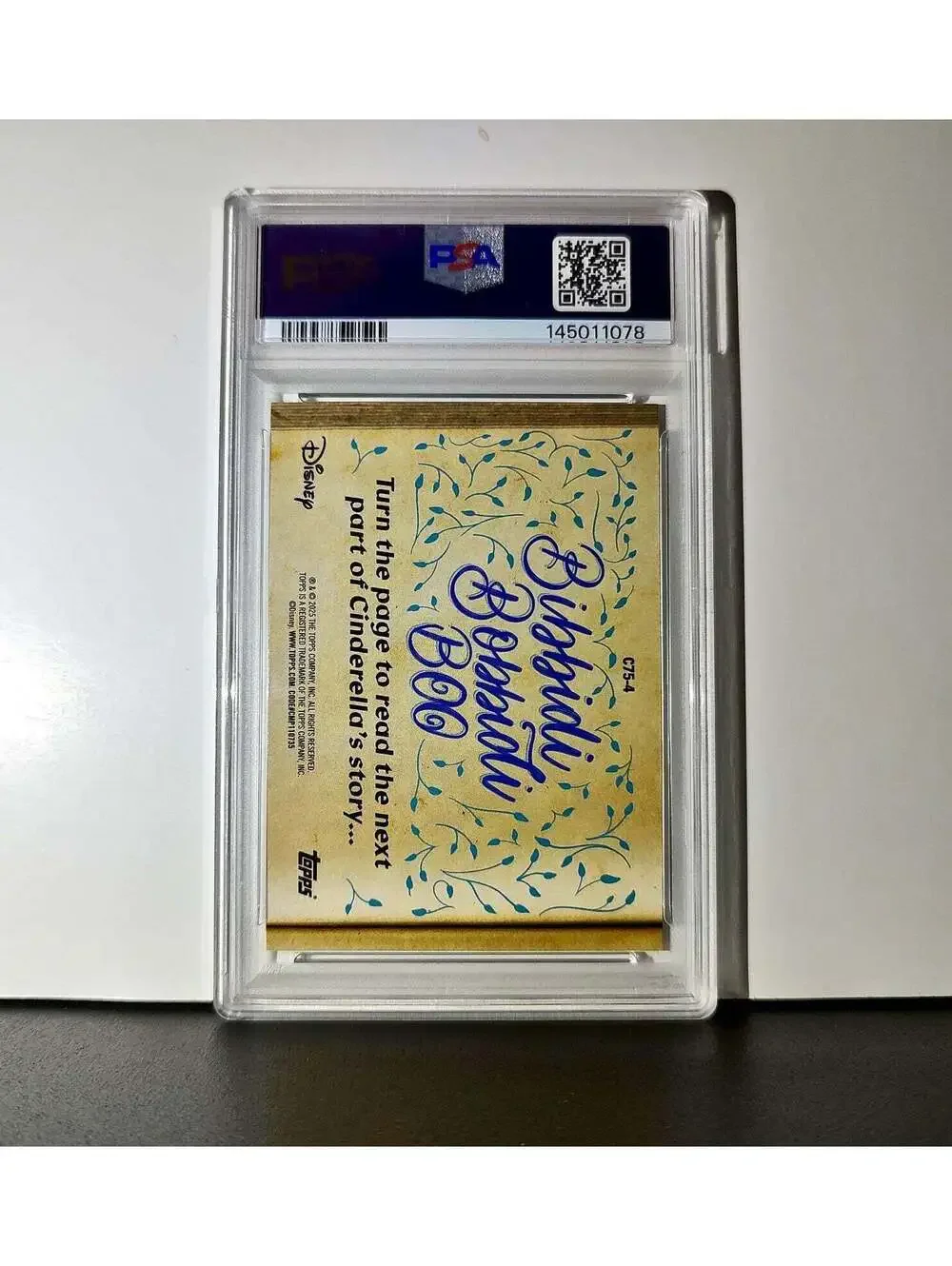 Gus is rescued by Cinderella 2025 Topps Disney #C75-4 Cinderella PSA 9